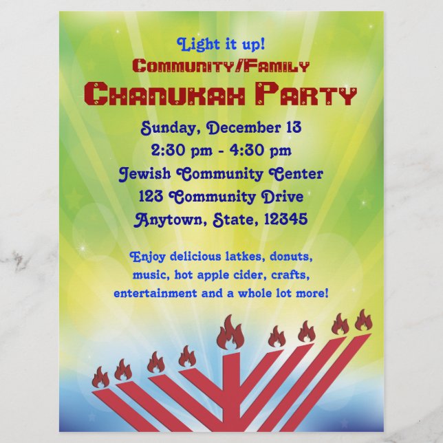 Chanukah Fiesta Flyer (Frente)