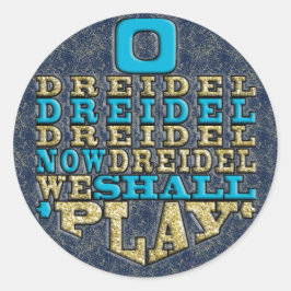 Chanukah "O Dreidel Dreidel..." Ronda de pegatinas