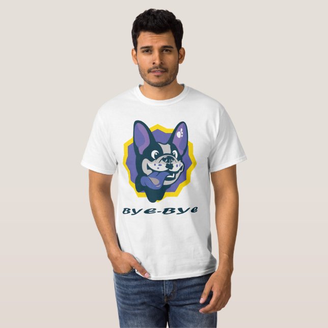 Chao-Bye Bulldog feliz camiseta (Anverso completo)