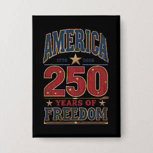 Chapa 250º Libertador Americano 1776 Franjas Patrióticas