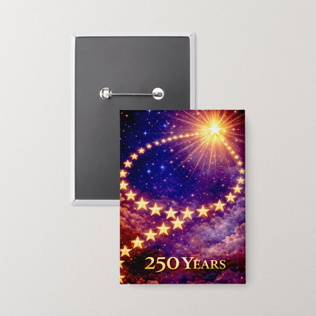 Chapa 4th of July 50 Stars 250 Years USA Independence (Anverso/Reverso)