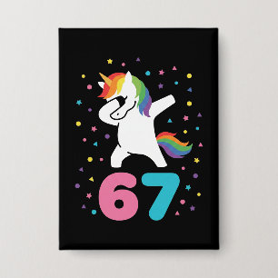 Chapa 67 Meme Unicornio para Niñas Seis Siete Gen Alfa