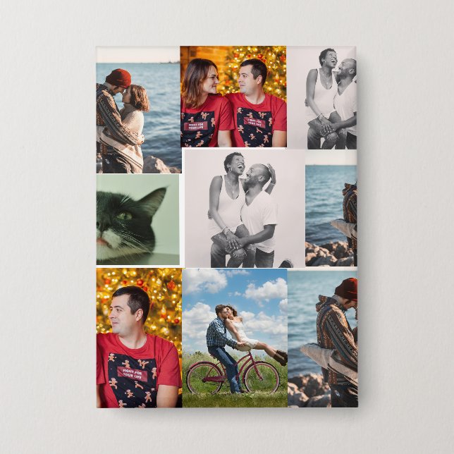 Chapa 9 Photo Custom Personalized Collage (Anverso)