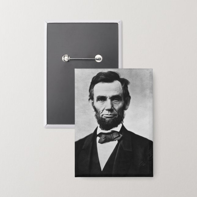 Chapa Abraham Lincoln: 16º presidente de América (Anverso/Reverso)
