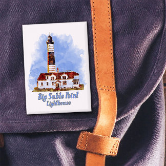 Chapa acuarela del faro del punto de la gran sabilidad -