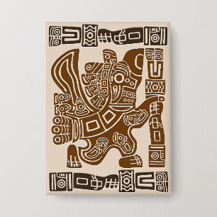 Chapa Águila azteca guerrera arte tribal antiguo