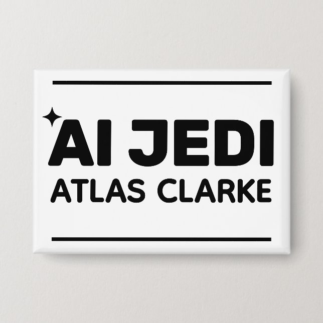 Chapa AI Jedi™ Button (Customize It!) (Anverso)