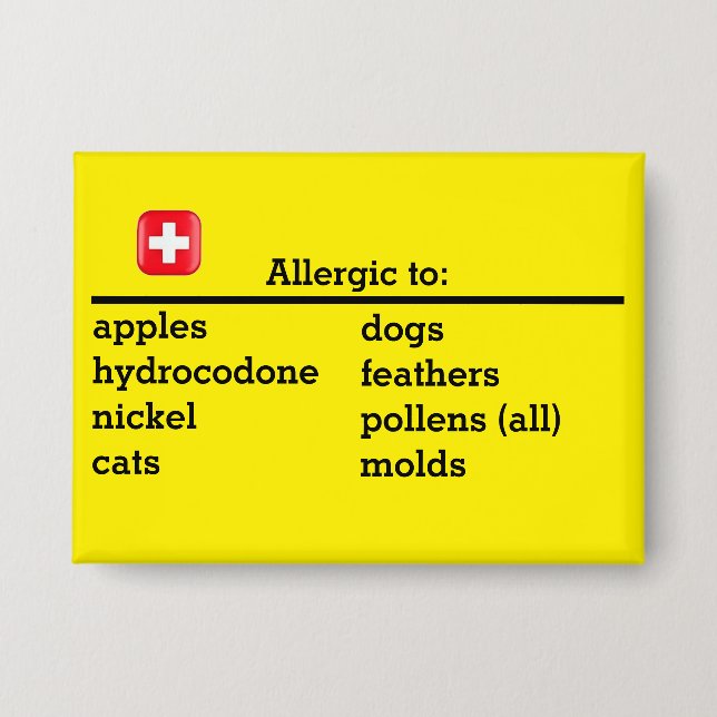 Chapa Alergia (Anverso)