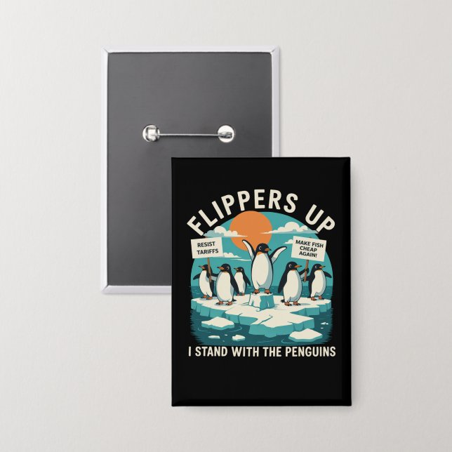 Chapa Aletas Arriba Me Pongo De Parte De Los Pingüinos D (Anverso/Reverso)