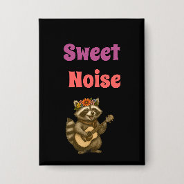 Chapa Amante de la música floral de Boho Raccoon