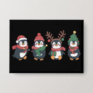 Chapa Amante de pingüinos de Navidad Animales lindos Fam