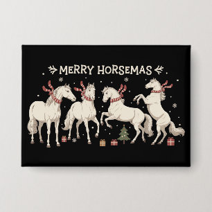 Chapa Amante del Caballo de Navidad Feliz Granja de Agri