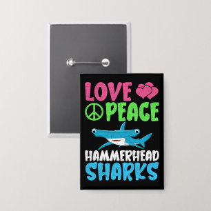 Chapa Amar la paz martillo Tiburones Cute Sea Animals Fa