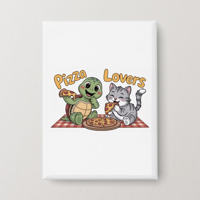Chapa Amo demasiado la pizza (Anverso)