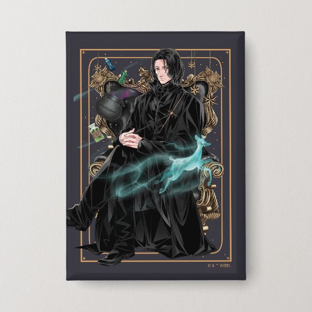 Chapa Anime Profesor Severus Snape sentado (Anverso)