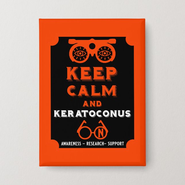 Chapa Apoyo Y Conciencia De Keratoconos (Anverso)