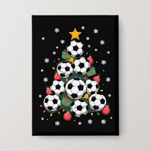 Chapa Árbol de Navidad de fútbol jugador de Navidad aman