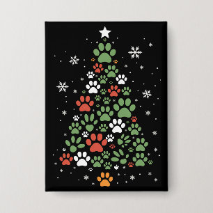Chapa Árbol de Navidad de la pata de la mascota Gatos Am