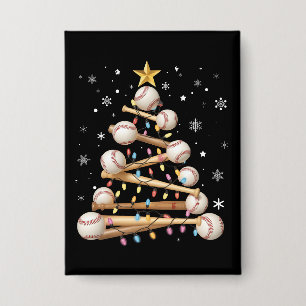 Chapa Árbol de Navidad Luz de béisbol Navidades Amante d