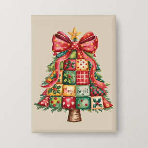 Chapa Árbol de Navidad Patchwork Coquette Xmas Tree 