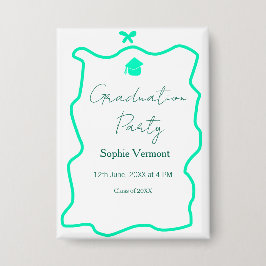 Chapa arco de fiesta de graduación verde pastel frontera