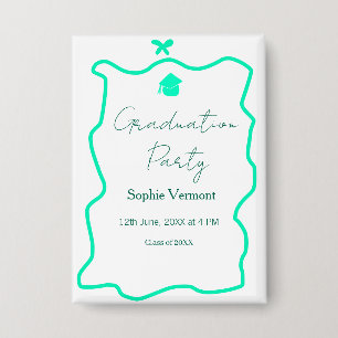 Chapa arco de fiesta de graduación verde pastel frontera