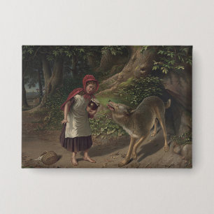 Chapa Arte de cuento de hadas vintage de Caperucita Roja