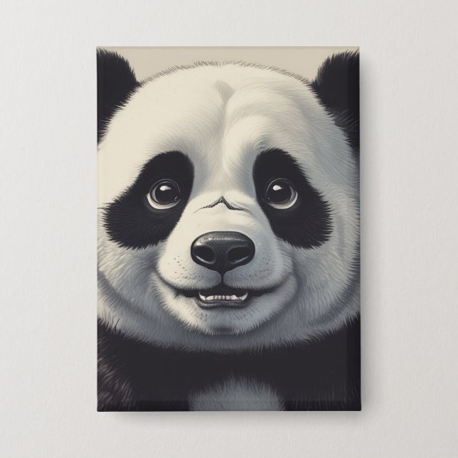 Chapa Arte de dibujo Personalizado Panda (Anverso)