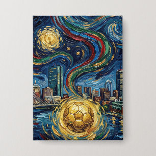 Chapa Arte de Fútbol de Boston 2026 Diseño de Estadio Sk
