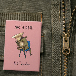 Chapa Arte de juego de palabras de Chupacabra Tuba Playe
