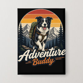 Chapa Arte de Pared de Perro Compañero de Aventura