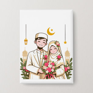 Chapa Arte Islámico Nikah Musulmán Groom Y Bridle Islami
