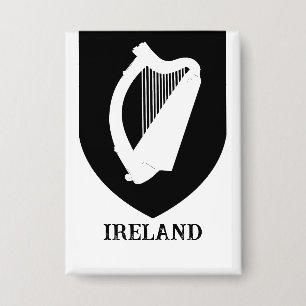 Chapa Arte minimalista en negro y blanco del escudo de a