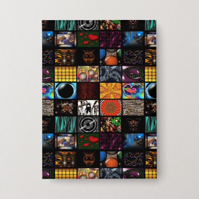 Chapa Arte Pop Decorativo Patrón  (Anverso)