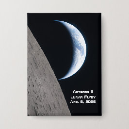 Chapa Artemis II sobrevuelo lunar