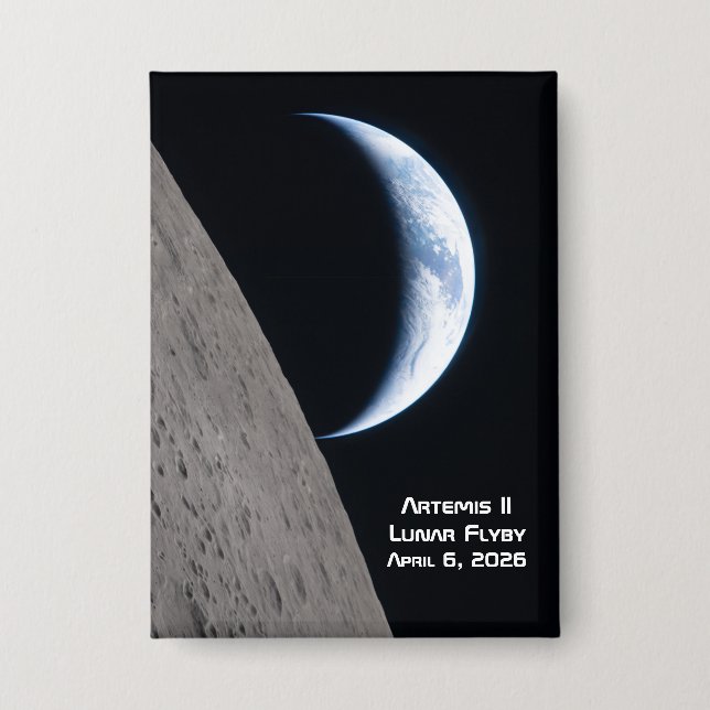 Chapa Artemis II sobrevuelo lunar (Anverso)