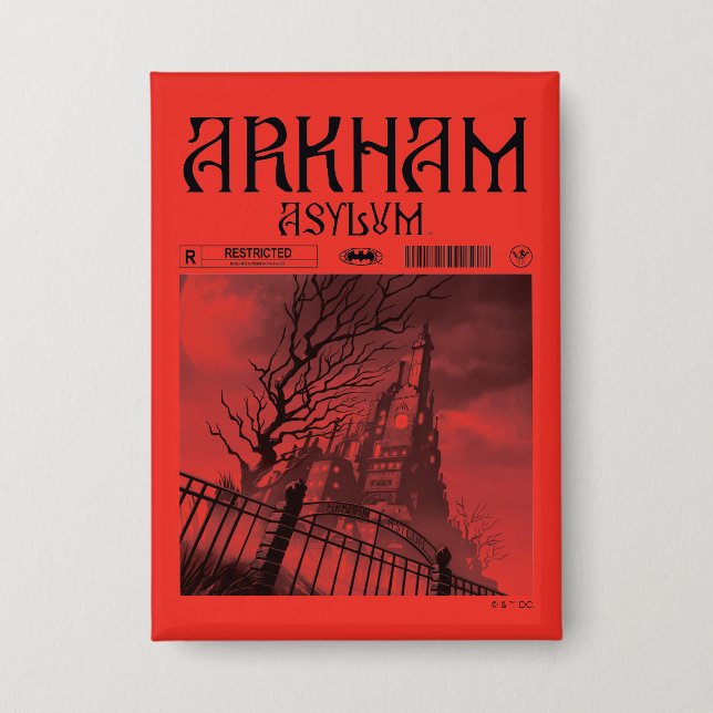 Chapa Asilo de Arkham: Restringido (Anverso)