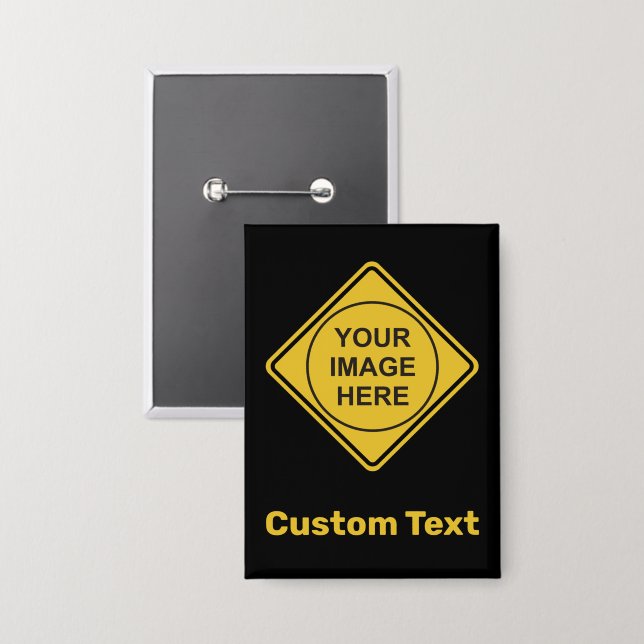 Chapa Aviso personalizado Rótulo de diamantes (Anverso/Reverso)
