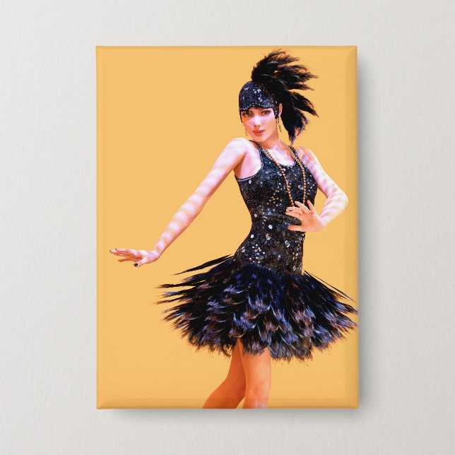 Chapa Baile Flapper Vintage (Anverso)