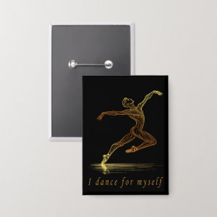 Chapa Ballet Hombres Bailar Línea Arte - Bailo Para Mí M