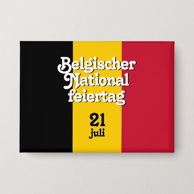 Chapa Bandera belga de Belgischer Nationalfeiertag (Anverso)