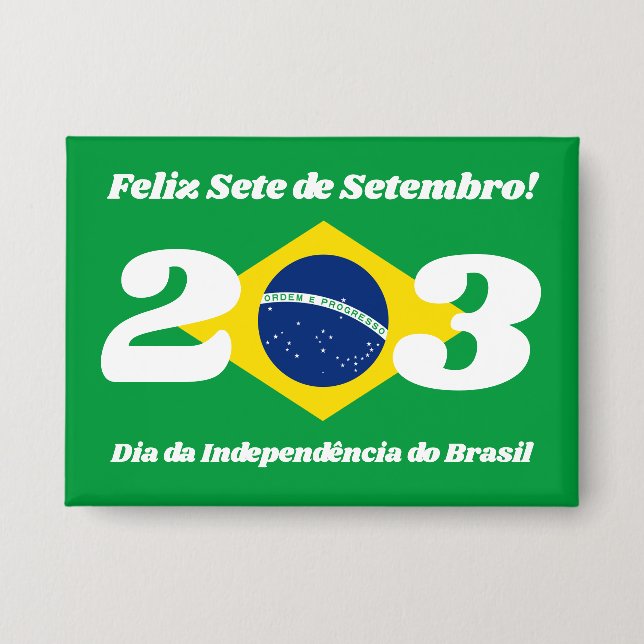 Chapa Bandera de Brasil, Día de la Independencia de Sete (Anverso)