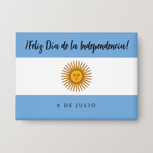 Chapa Bandera del Día de la Independencia de Argentina (Anverso)