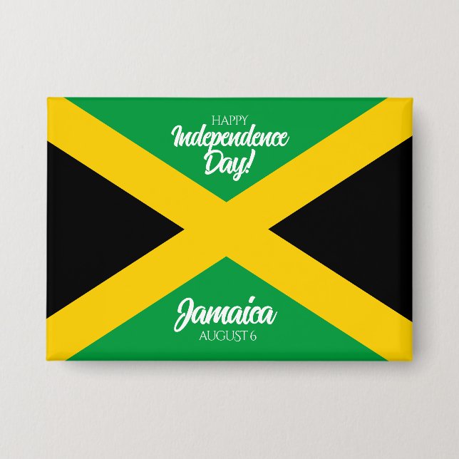 Chapa Bandera nacional de Jamaica por el Día de la Indep (Anverso)