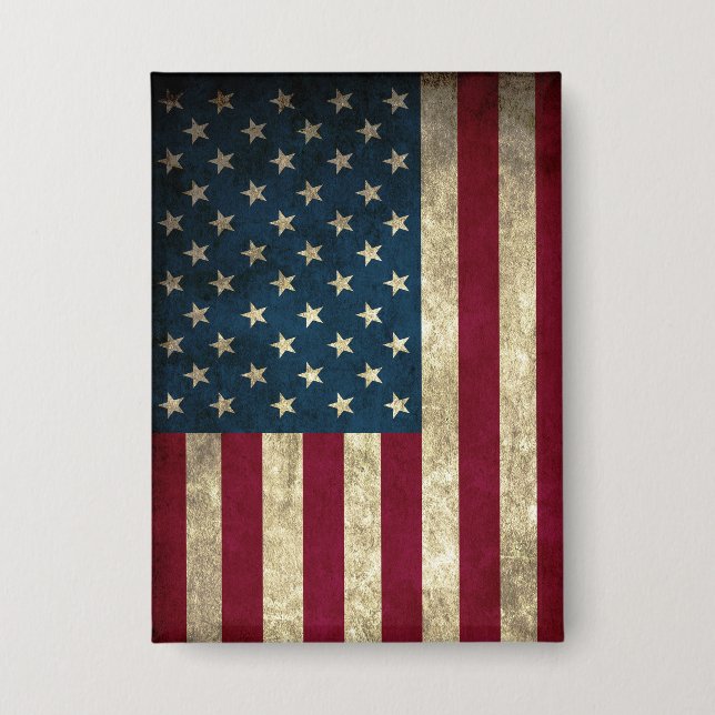Chapa Bandera Retro de Estados Unidos  (Anverso)