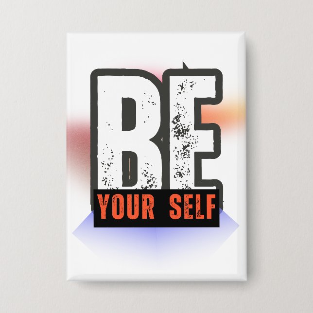 Chapa BE YOURSELF – Bold Motivational Typography Design (Anverso)