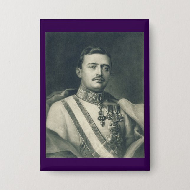 Chapa Beato Karl de Austria católico romano (Anverso)