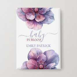 Chapa Bebé en flor | ducha de bebé floral