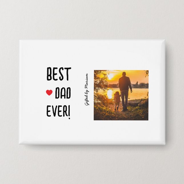 Chapa Best Dad Ever Customizable Name (Anverso)