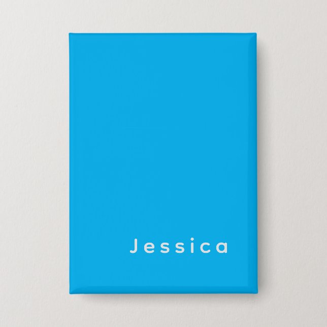 Chapa Blue Modern Elegant Plain Simple Professional Name (Anverso)